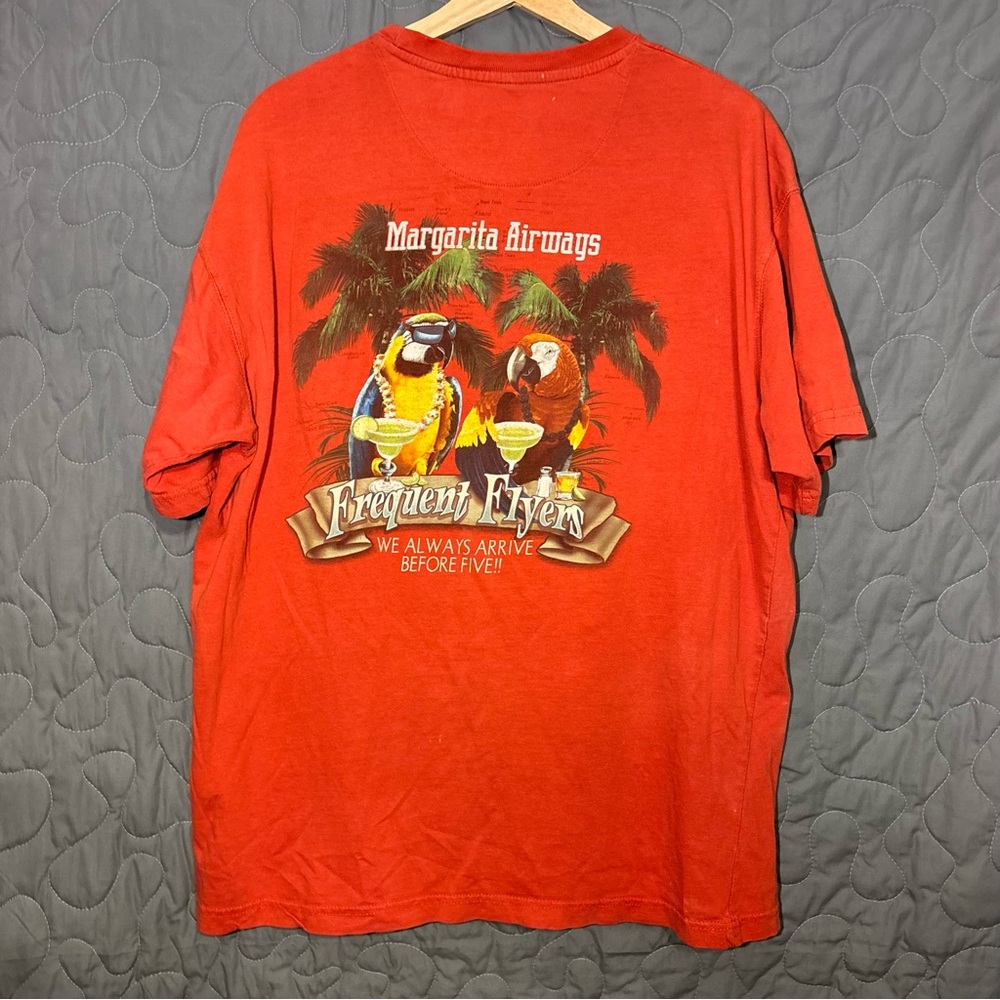 Vintage Newport blue “ Margarita Airways Frequent Flyers” Graphic Tee